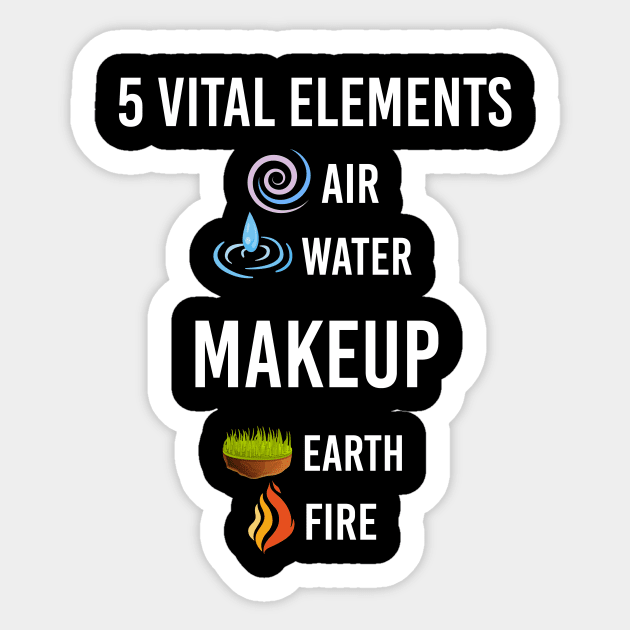 5 Elements Makeup Make up Sticker by symptomovertake